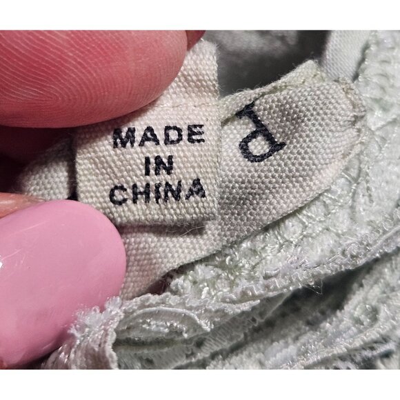 P.O.L Women Sage Lace V-Neck Top Small – Cottagecore, Light Academia, Soft Girl - Picture 6 of 11